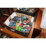 A box of various diecast toys to include Corgi etc