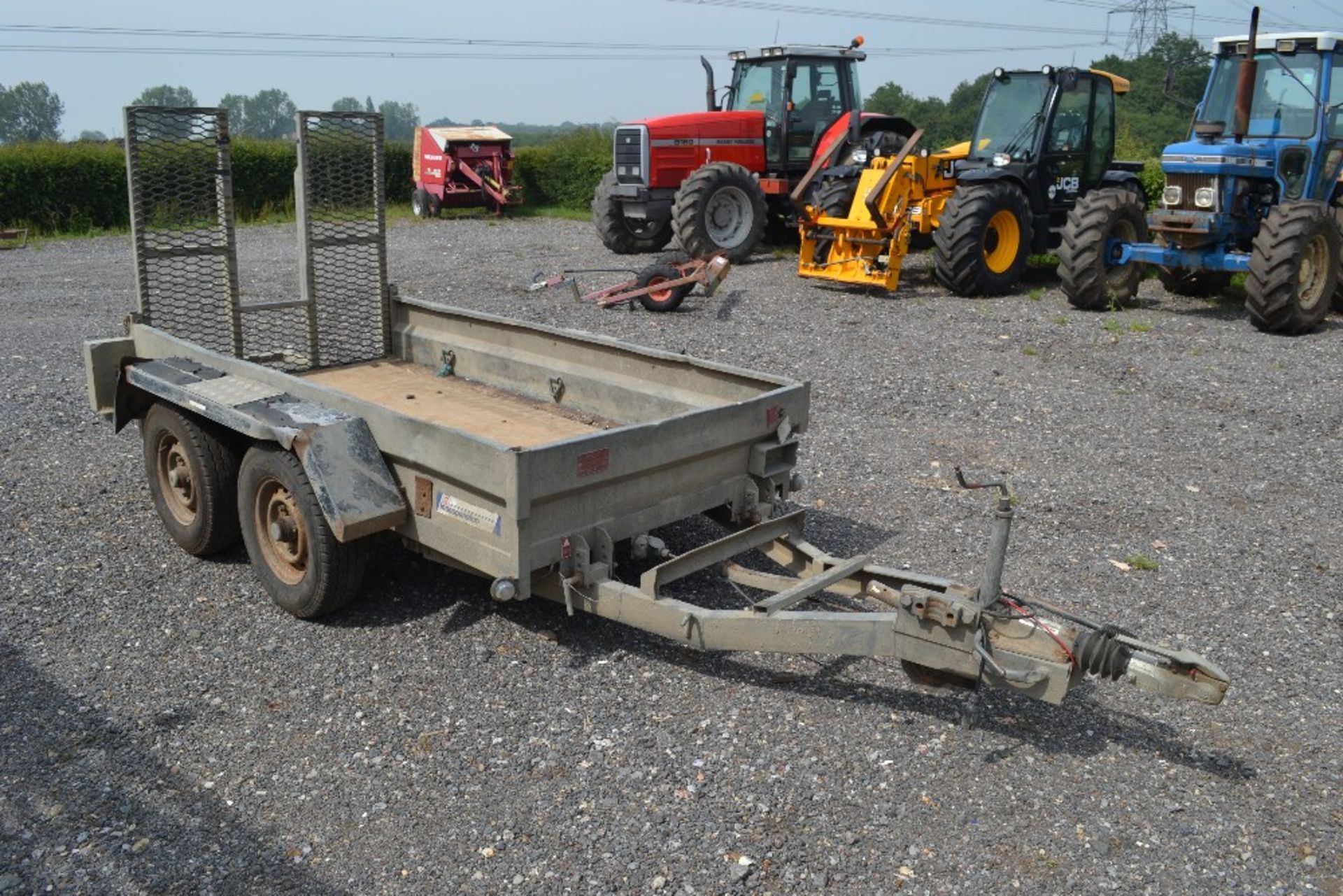 Indespension 8ft x 4ft twin axle plant trailer. Model SDHG20840 SCOT8. Serial number 088116. With