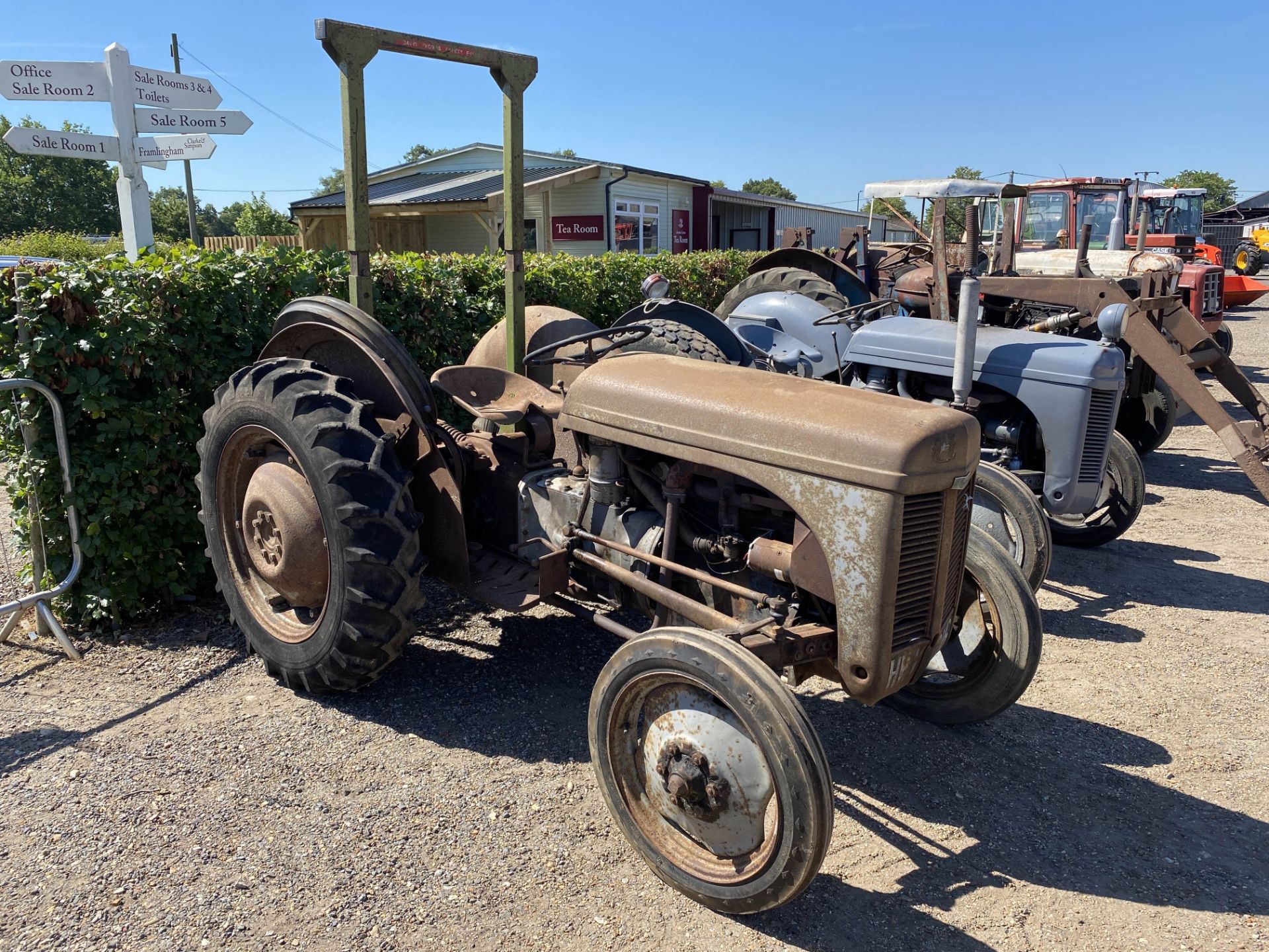 Ferguson TED 20 petrol/TVO 2WD tractor. Serial number TED 256912. 1952. Registration HWV 216 (no