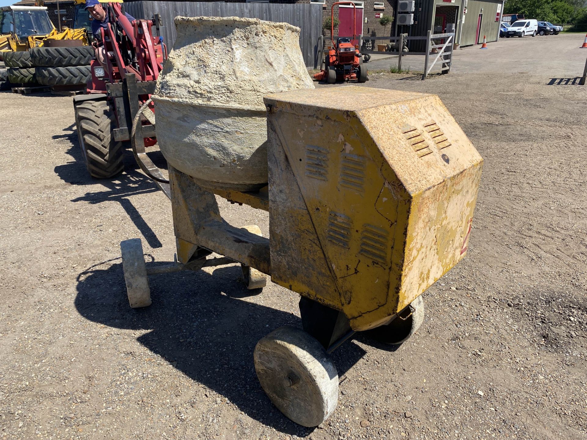 Site cement mixer. With Lister single cylinder diesel engine.