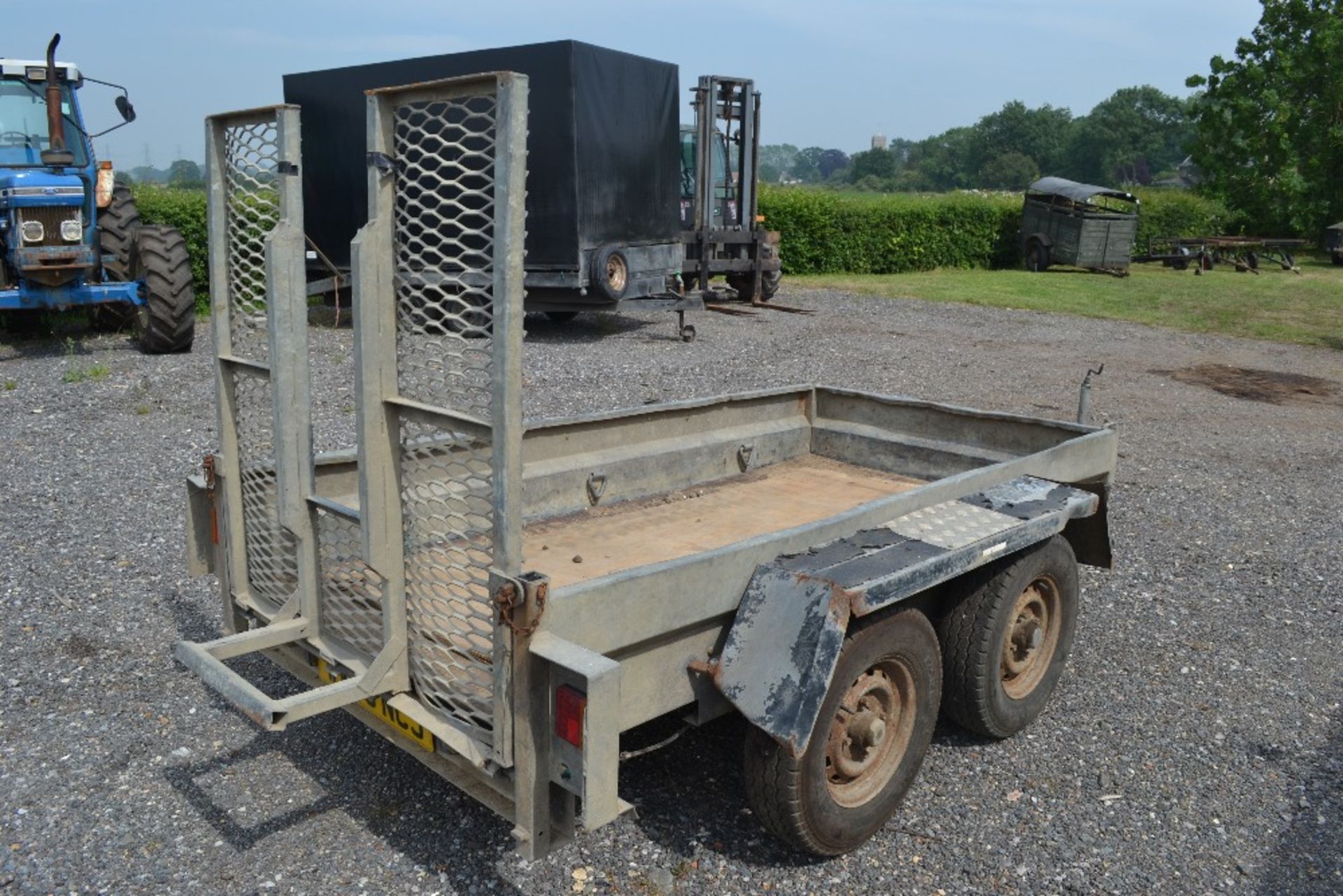 Indespension 8ft x 4ft twin axle plant trailer. Model SDHG20840 SCOT8. Serial number 088116. With - Image 4 of 5