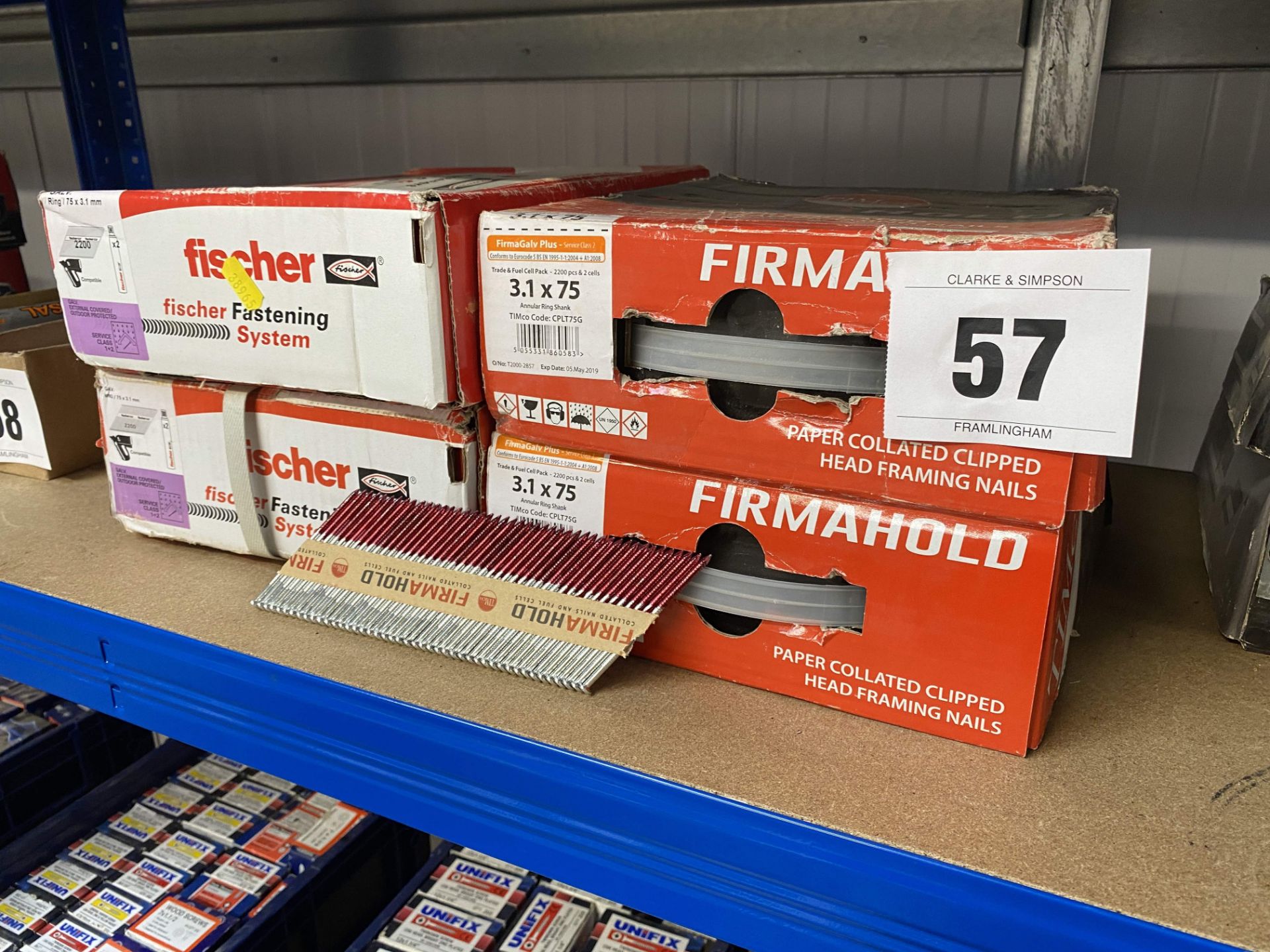 Quantity of Firmahold framing nails for nail gun.