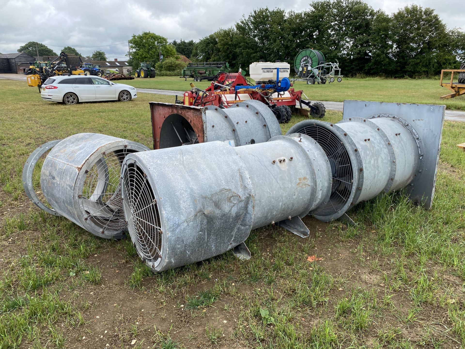 3x 3ft building fans, with some ducting. M