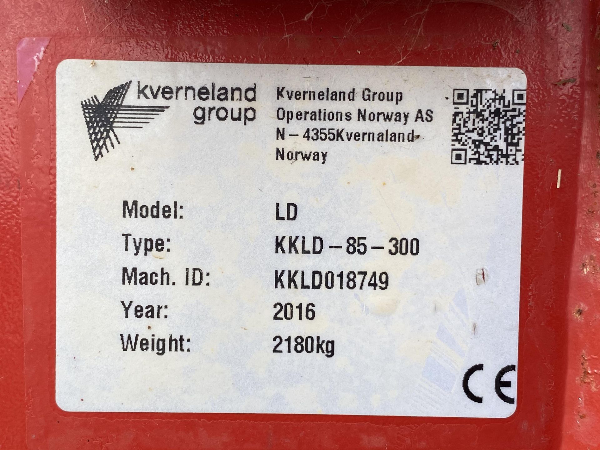 Kverneland LD85 5+1F reversible plough. Model KKLD-85-300. 2016. Serial number KKLD018749. With - Image 10 of 12