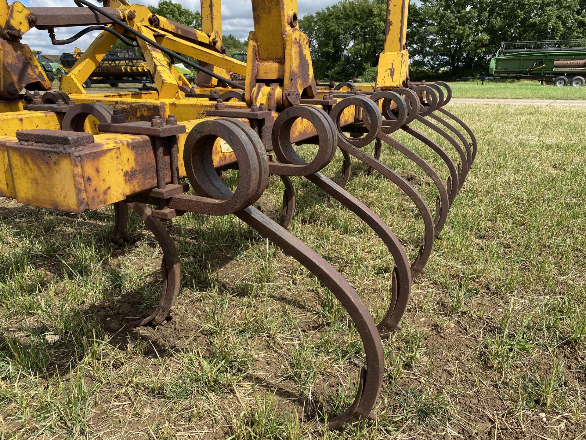 ** CATALOGUE CHANGE** Bomford 4.5m hydraulic folding mounted pigtail cultivator. With depth - Image 7 of 11