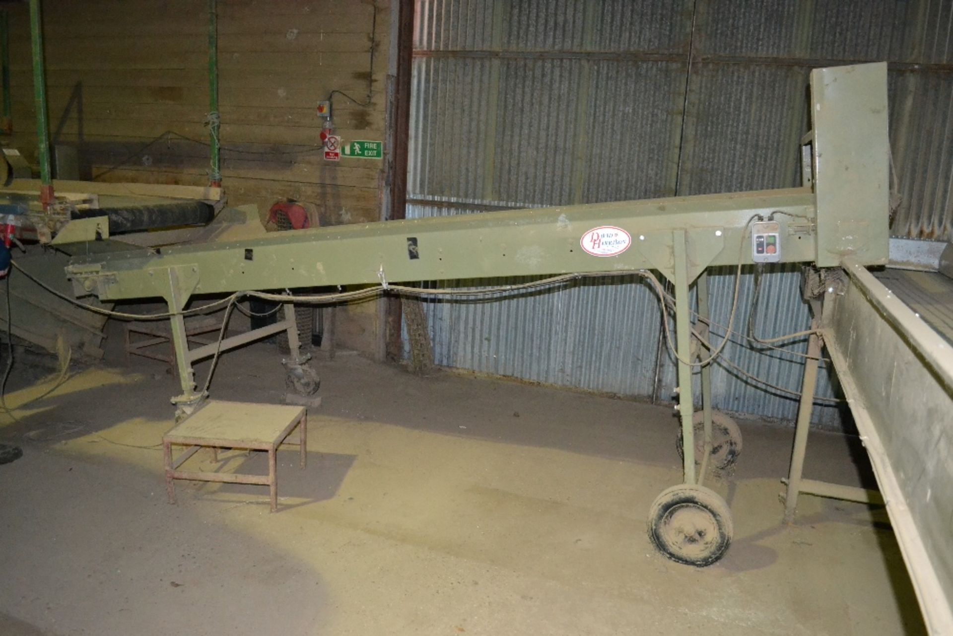 Herbert 13ft x 3ft flat belt conveyor. LM - Image 8 of 8