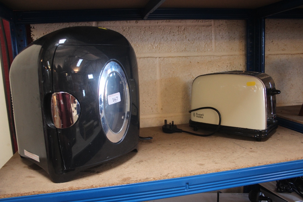 A Mini Coola; and a Russell Hobbs toaster