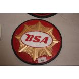 A BSA plaque