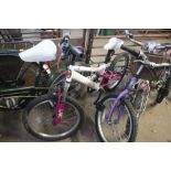 A girl's Apollo full suspension mountain bike