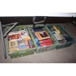 Three boxes of miscellaneous books