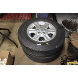 Two Land Rover wheels and tyres 195/80 R15 96S