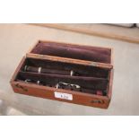 A rosewood Fyfe flute in associated mahogany box