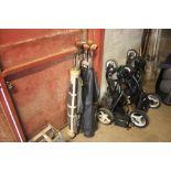 Two golf bags and contents