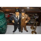 A Laurel and Hardy humorous figure group