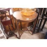 A two tier mahogany side table AF