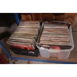 Two crates of various LP's