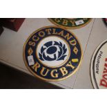 A cast iron Scotland Rugby plaque