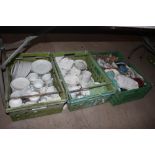 Three boxes of various teaware, miscellaneous chin