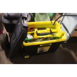 A Stanley portable tool box and contents