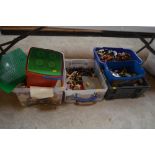 A large quantity of Lego contained in six boxes