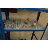 A collection of table glassware