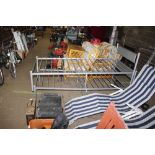 Two metal single bed frames