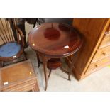 An Edwardian mahogany and inlaid window table