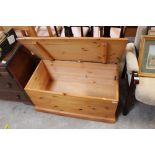 A pine blanket box