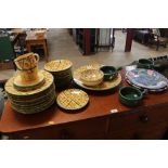 A collection of Habitat pottery dinnerware and oth