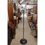 A metal hat, coat and stick stand