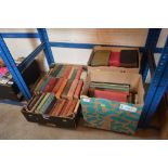 Three boxes of hardback books