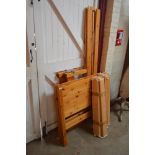 Two pine single bed frames