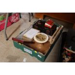 A box containing place mats and coasters; and boxe