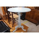 A Victorian later painted oval occasional table