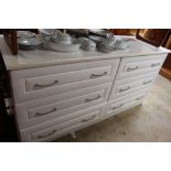 A modern chest fitted six drawers