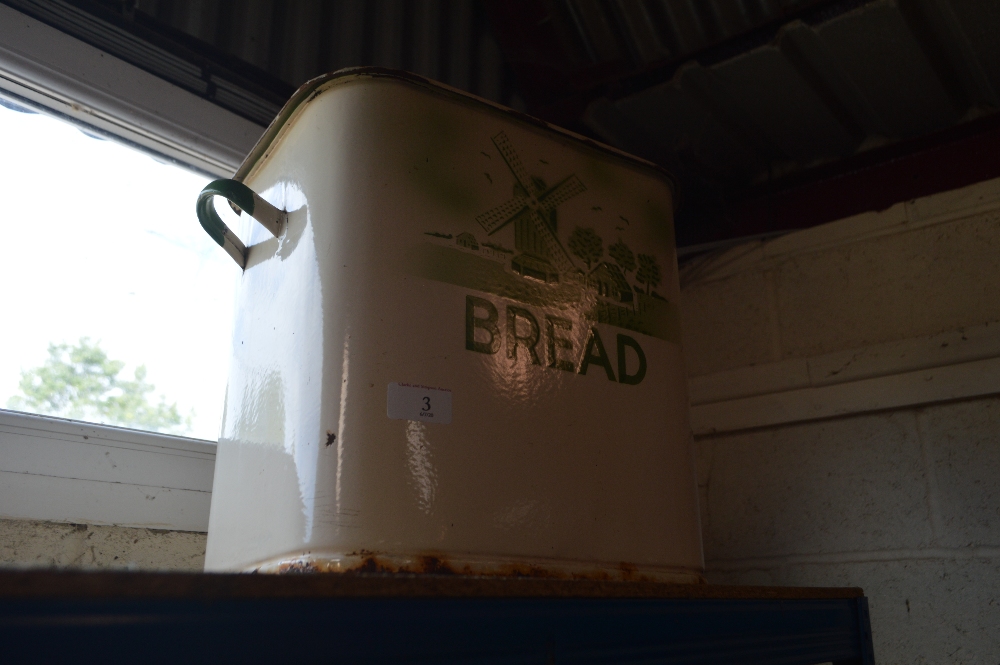 A Dutch enamel bread bin