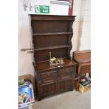 An oak dresser of small proportions