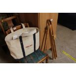 A Windsor & Newton artists easel and box of artist