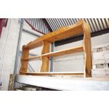 A pine plate rack