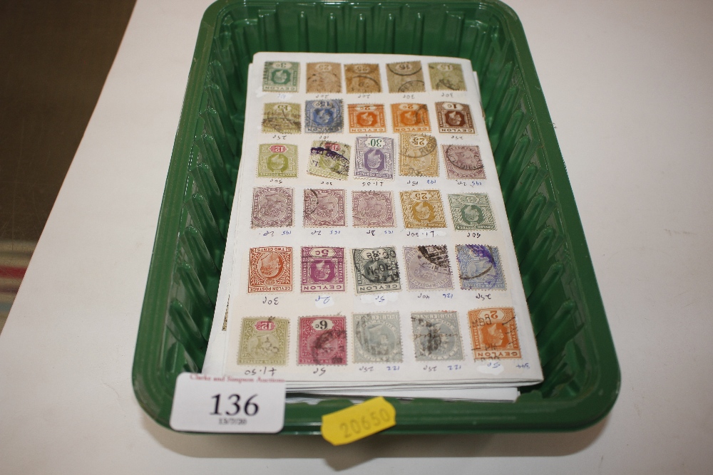 A tray containing six stamp booklets