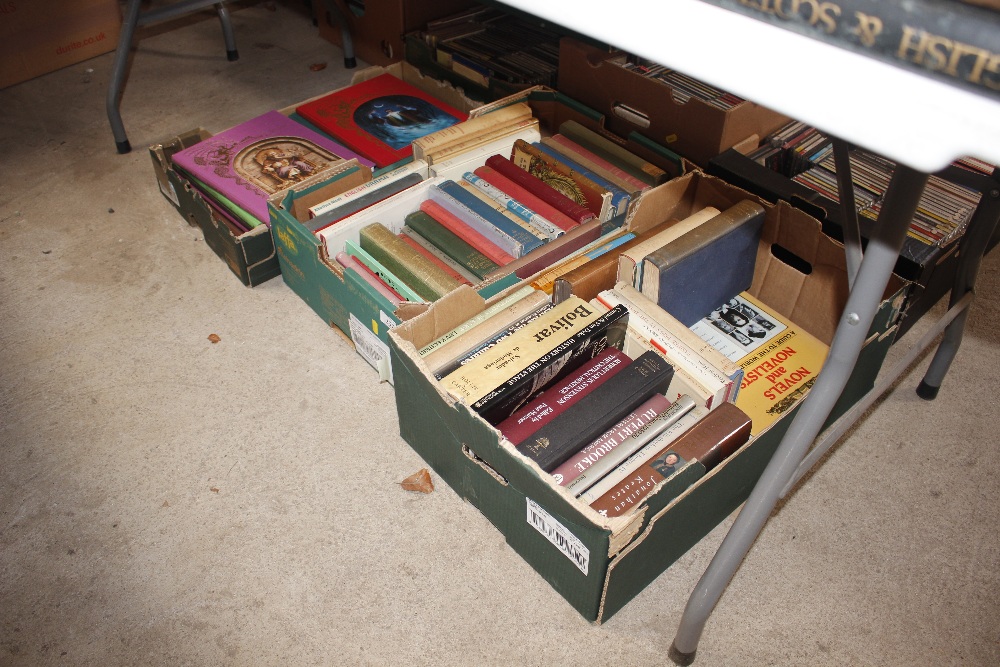 Three boxes of books