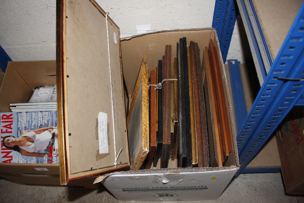 A box of various assorted pictures