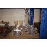 A set of five Cumbria crystal glass dessert dishes