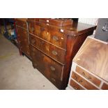 A Victorian mahogany chest fitted four long drawer