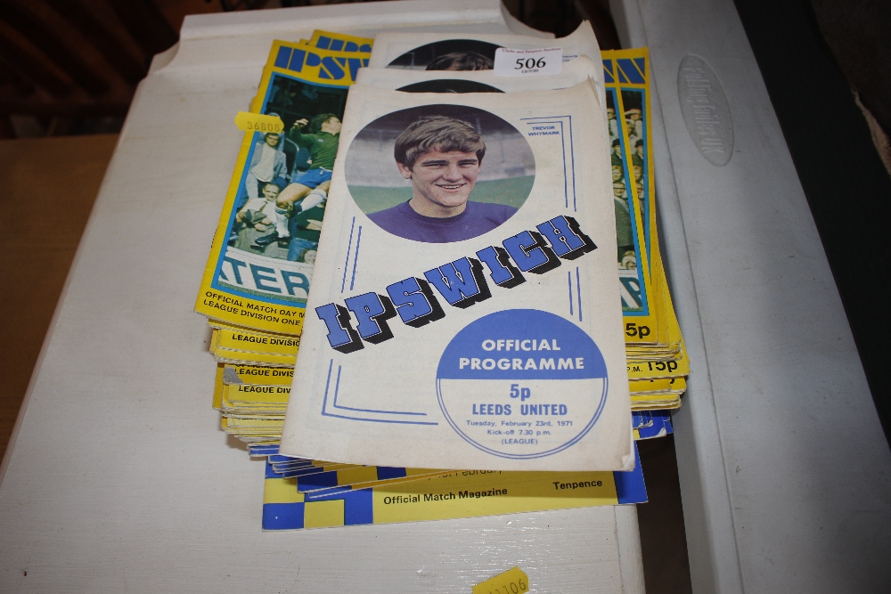 A quantity of Ipswich Town football programs