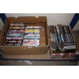 A quantity of DVD's and Cd's