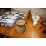 A quantity of Studio pottery storage jars