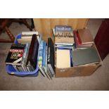 Two boxes of various books