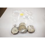 Four various pocket watches