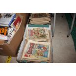 Two boxes of vintage comics